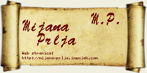 Mijana Prlja vizit kartica